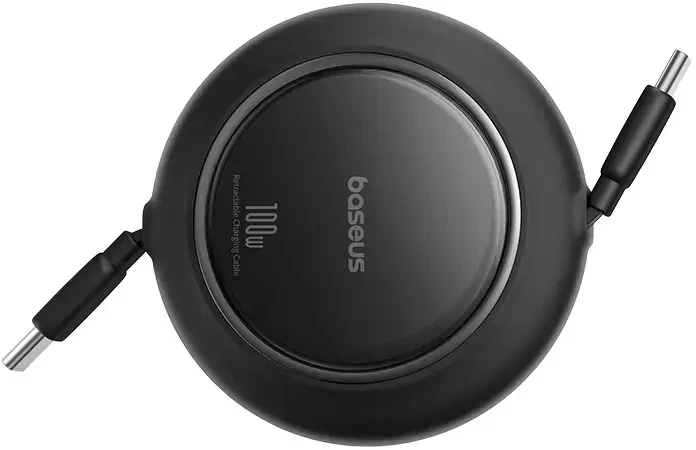 Baseus Free2Pull duomenų perdavimo ir įkrovimo kabelis | USB-C į USB-C | 100W | 1,5 m | juodas