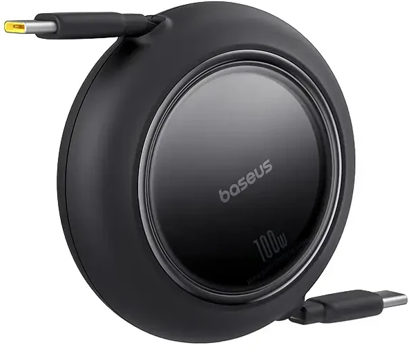 Baseus Free2Pull duomenų perdavimo ir įkrovimo kabelis | USB-C į USB-C | 100W | 1,5 m | juodas