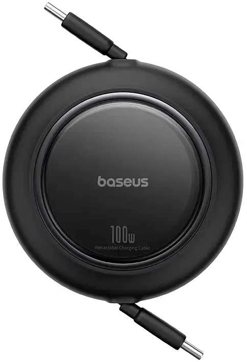 Baseus Free2Pull duomenų perdavimo ir įkrovimo kabelis | USB-C į USB-C | 100W | 1,5 m | juodas