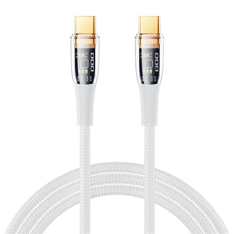 USB-C laidas USB-C Remax Explore, RC-C062, 1,2 m, 100 W, (baltas)