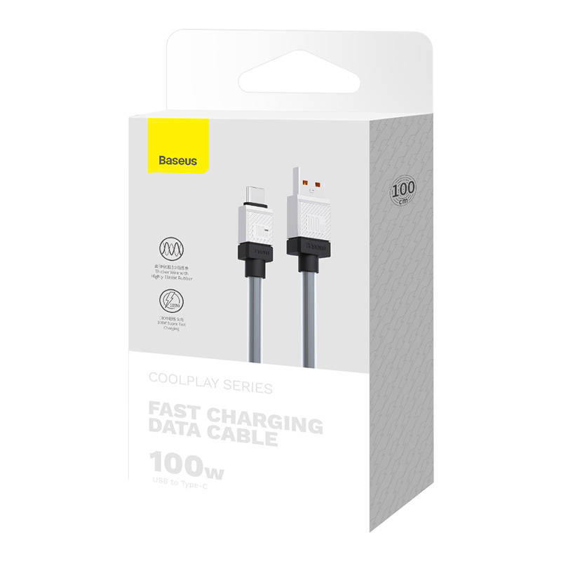 USB laidas su USB-C Baseus CoolPlay 100W 1m (juodas)
