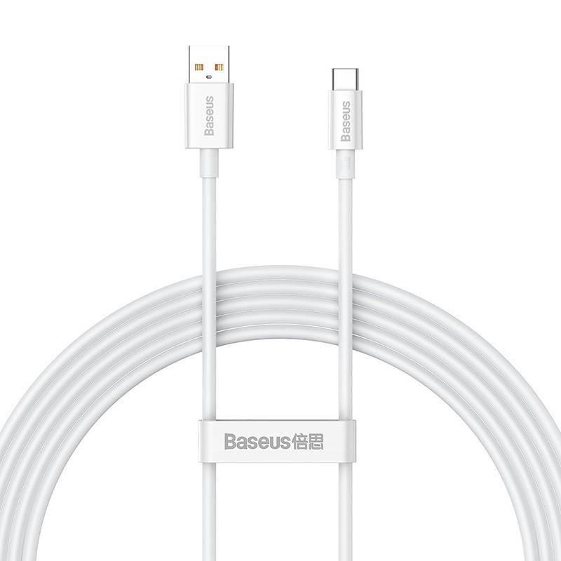 USB laidas per USB-C Baseus Superior 100W 2m (baltas)