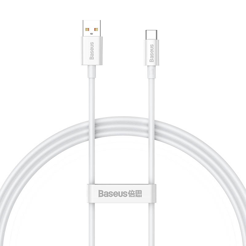USB laidas per USB-C Baseus Superior 100W 1m (baltas)