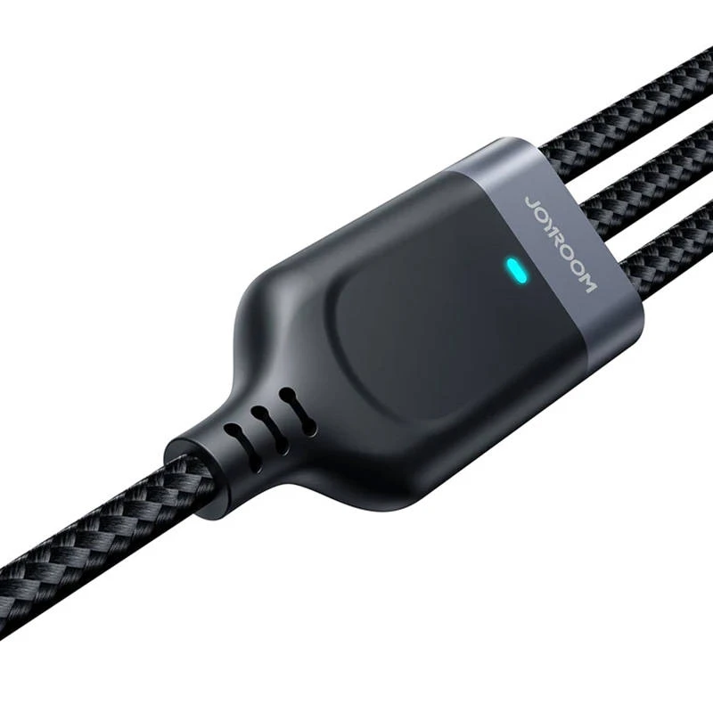 Daugiafunkcis USB kabelis Joyroom S-1T3018A18 3w1 / 3.5A / 0.3m (juodas)