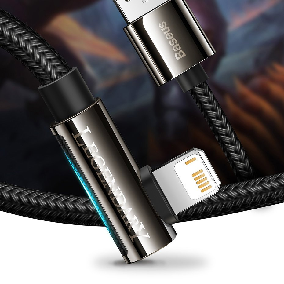 USB kabelis Baseus Legend iš USB į Lightning 2.4A 2.0m juodas CALCS-A01