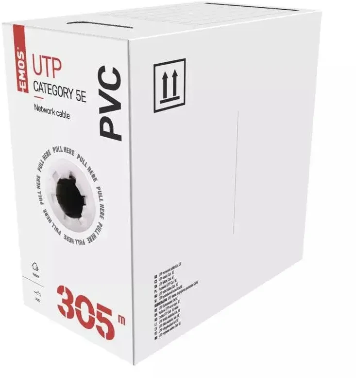 Kabelis UTP CAT5e 4x2x0.5mm, viengyslis, varinis EMOS