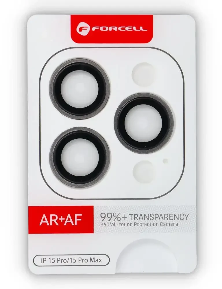 Tempered Glass Camera Lens for iPhone 15 PRO / 15 PRO MAX Forcell Premium titanium