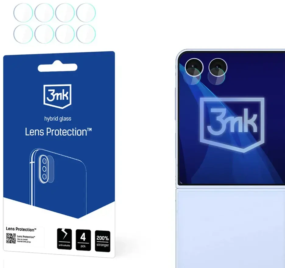 3MK apsauginis objektyvas Samsung Galaxy Z Flip7 4vnt