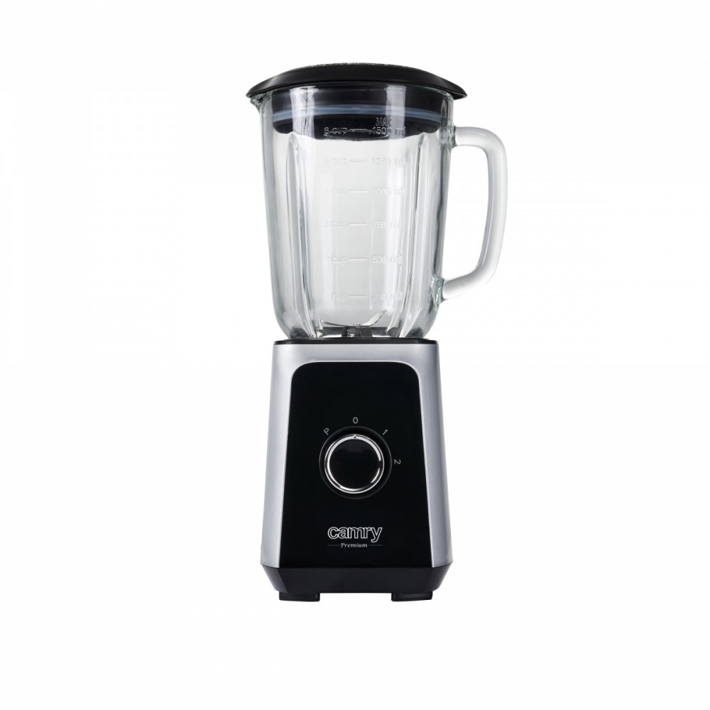 Adler Camry | Maišytuvas | CR 4077 | Tabletop | 500 W | Jar material Glass | Jar capacity 1.5 L | Ice crushing | Juodas/Nerūdijantis plienas