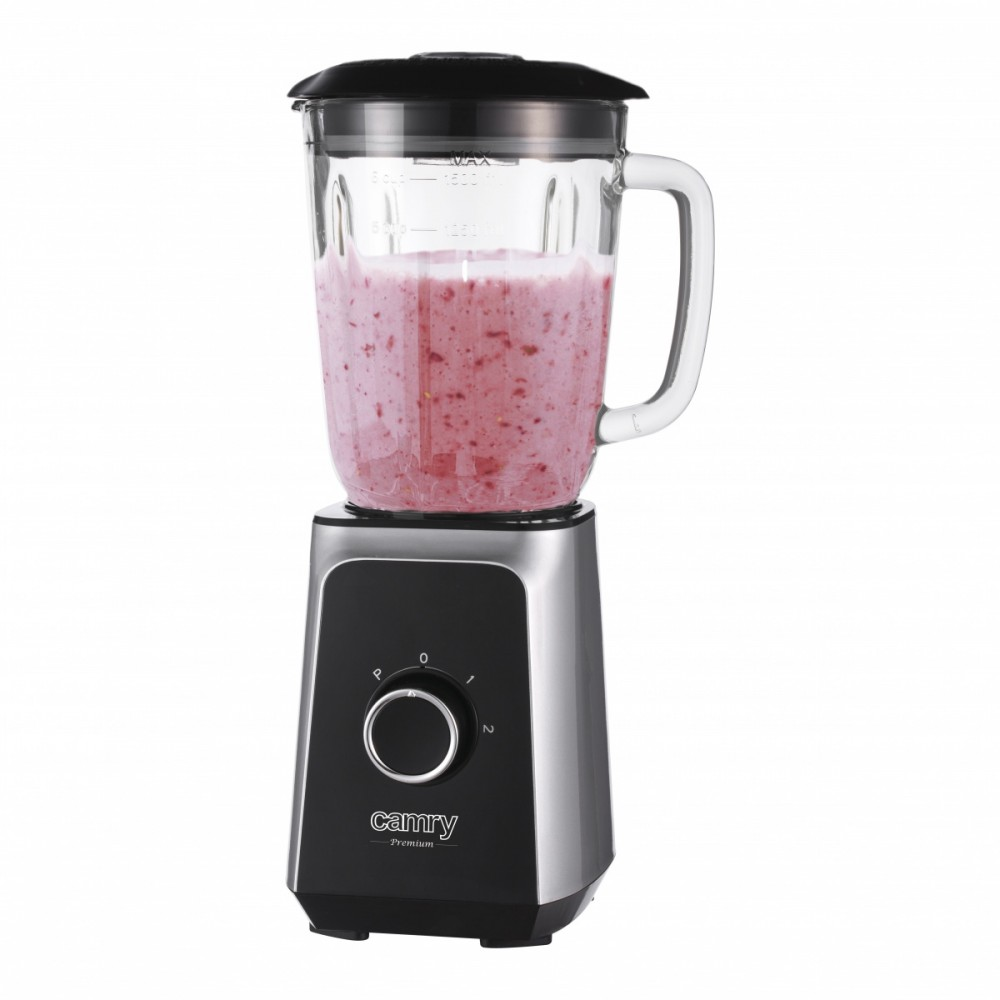 Adler Camry | Maišytuvas | CR 4077 | Tabletop | 500 W | Jar material Glass | Jar capacity 1.5 L | Ice crushing | Juodas/Nerūdijantis plienas