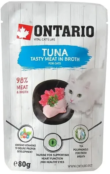 ONTARIO tuno skonio kačių ėdalas, 80 g