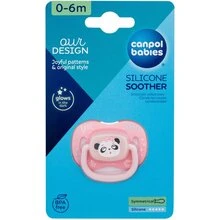 CANPOL BABIES silikoninis simetriškas čiulptukas, 6-18M, EXOTIC (panda), 34/921_pand