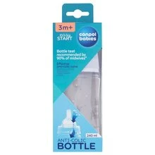 Canpolbabies CANPOL BABIES plataus kaklelio buteliukas EASYSTART ROYAL BABY, 240 ml, 35/234_blu