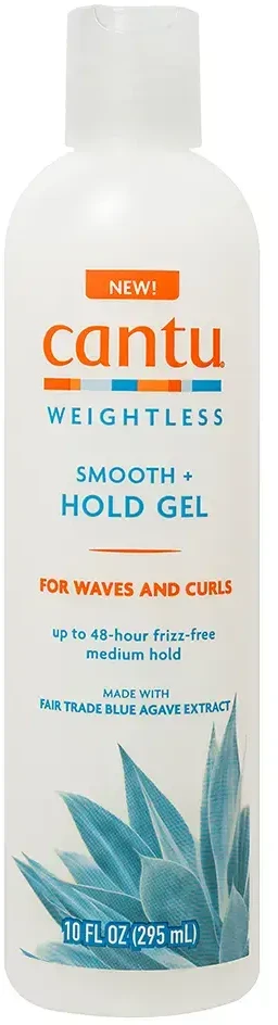 Cantu Weightless Smooth + Hold Agave Hair Styling Gel Minkštinantis ir glotninantis Medium Hold, 295 ml