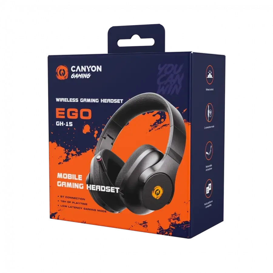 CANYON ausinės EGO GH-15 2in1 BT Baltas