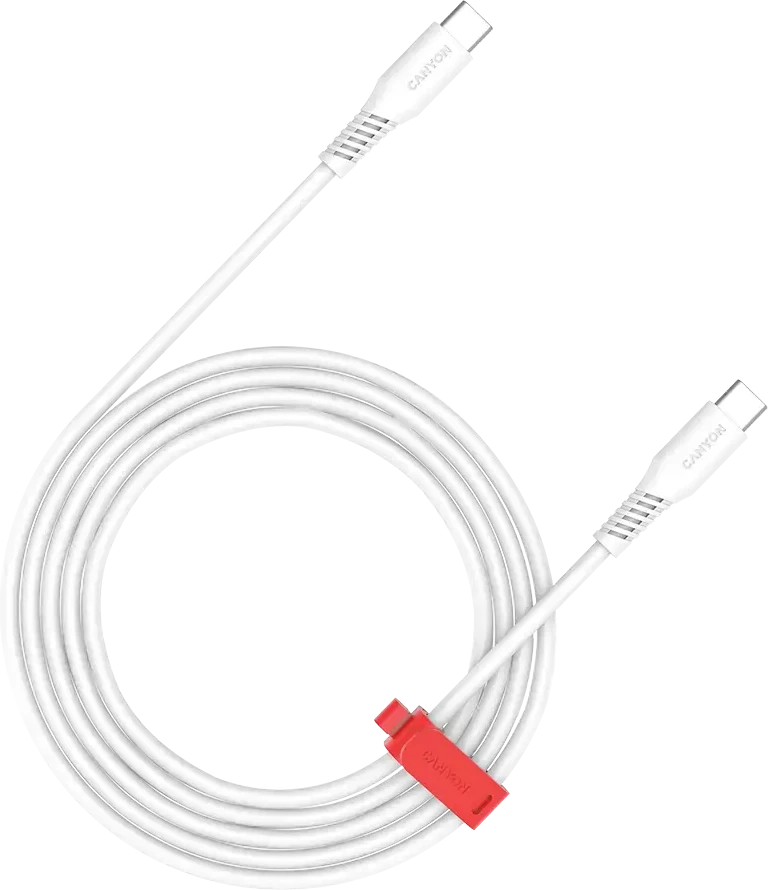 CANYON cable CC60SC C-C 60W 1.2m Baltas