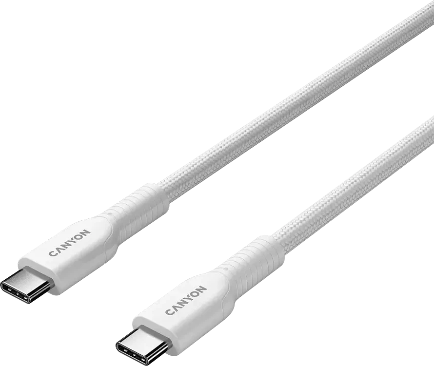 CANYON kabelis OnWire 60CL C-C 60W COLOR pintas 1m Baltas
