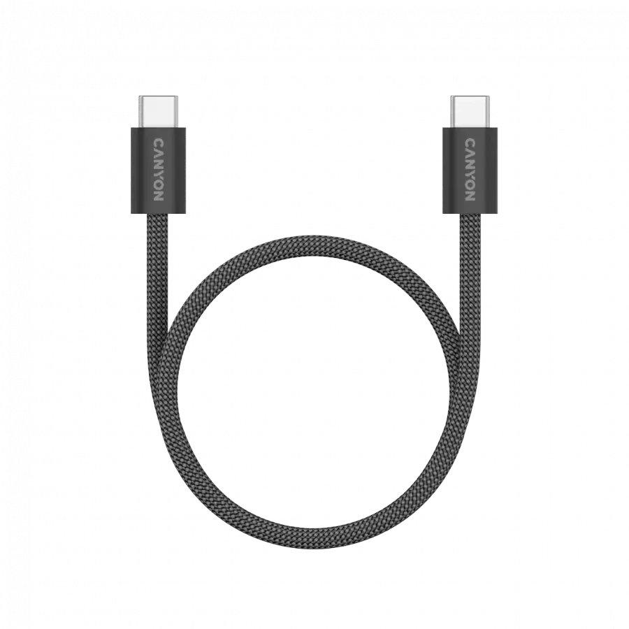 CANYON kabelis OnWire 60MG C-C 60W magnetinis pintas 1m Juodas