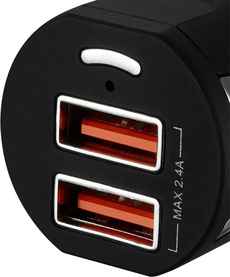 CANYON automobilinis pakrovejas C-04 2.4A/2USB-A Juodas