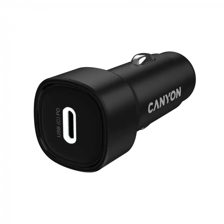 CANYON automobilio įkroviklis OnDrive 30 PD 30W USB-C Juodas