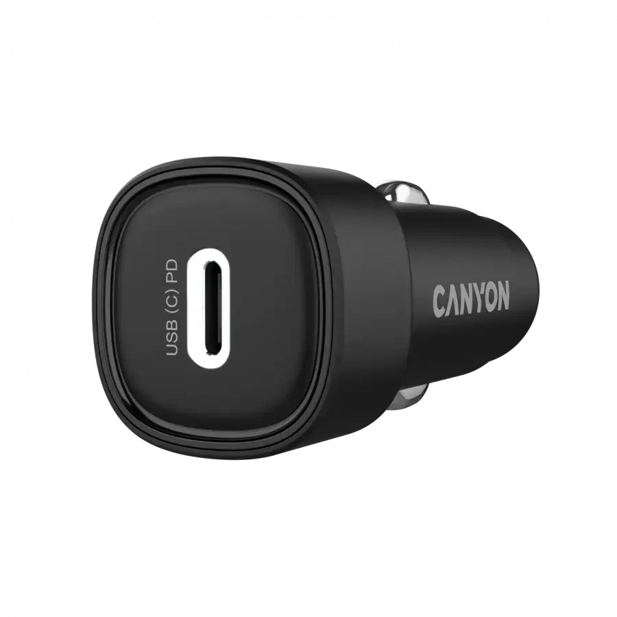CANYON automobilio įkroviklis OnDrive 30 PD 30W USB-C Juodas