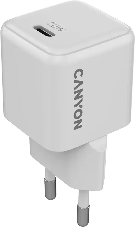 CANYON pakrovėjas CU20C GaN 20W 1xPD EU Baltas