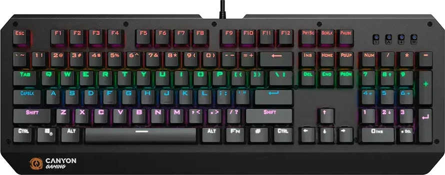 Mechaninė klaviatūra žaidimams Canyon Hazard GK-6, Mėlyna Switch, LED, US išdėstymas