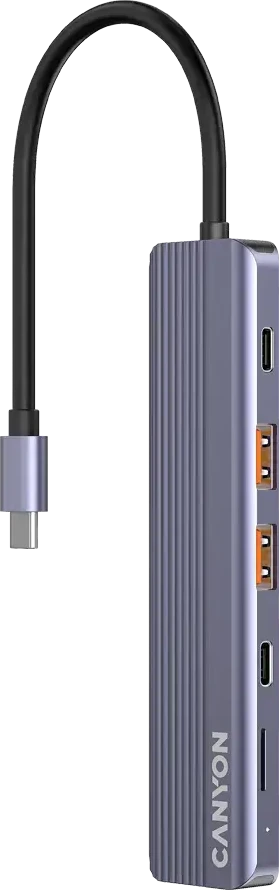 CANYON hub DS-17 6in1 4k USB-C Pilkas