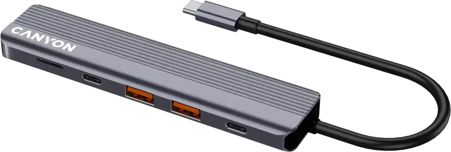 CANYON hub DS-17 6in1 4k USB-C Pilkas