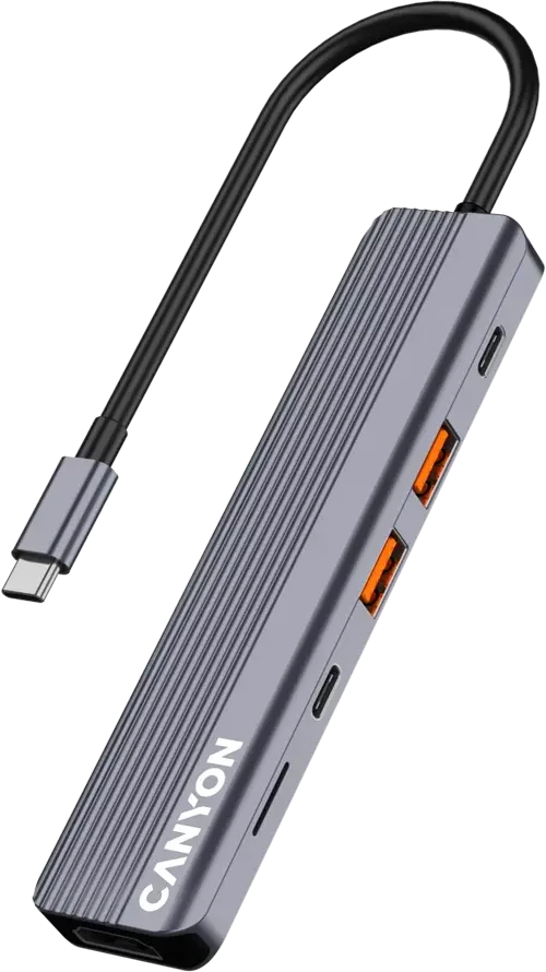 CANYON hub DS-17 6in1 4k USB-C Pilkas