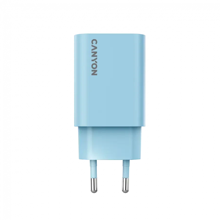 CANYON įkroviklis OnCharge 30CL, maksimali galia 30W, 1xPD, ES, šviesiai mėlynas