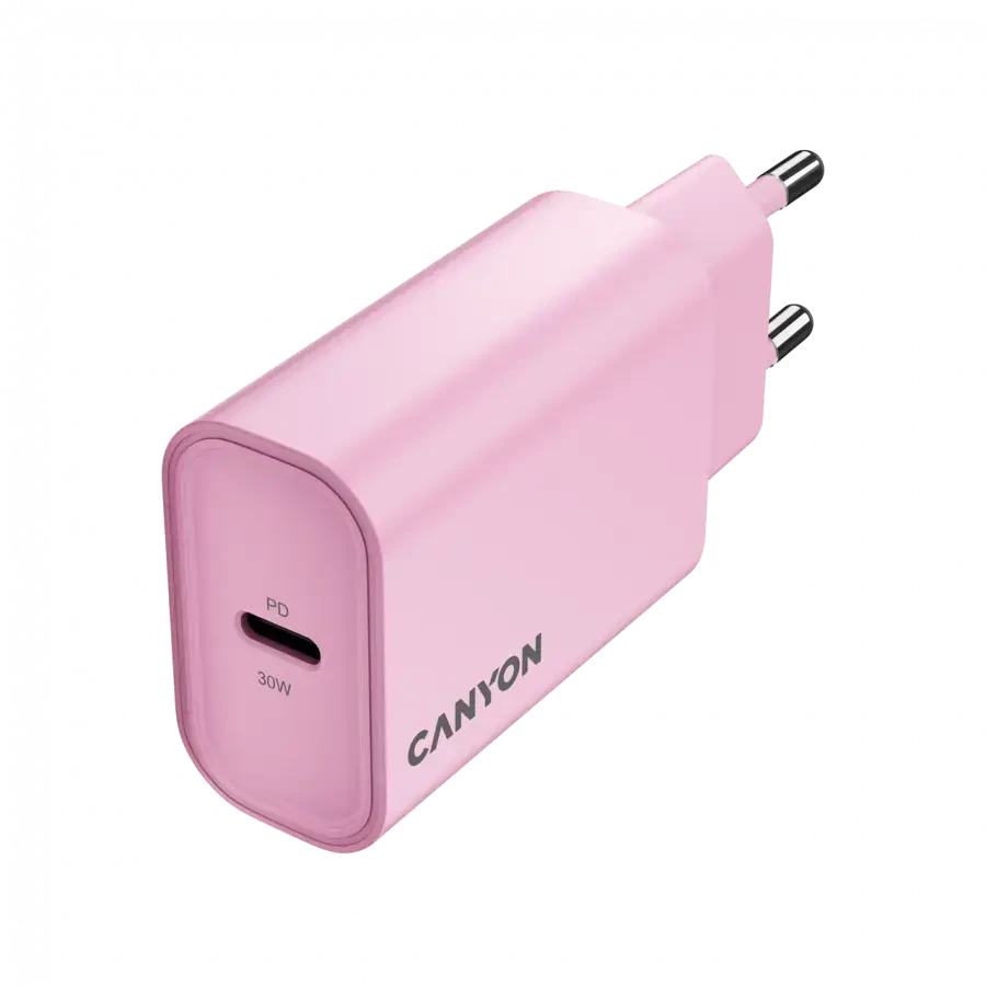CANYON įkroviklis OnCharge 30CL Max Power 30W 1xPD EU Rožinė