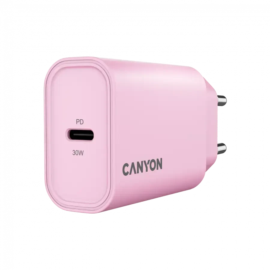 CANYON įkroviklis OnCharge 30CL Max Power 30W 1xPD EU Rožinė