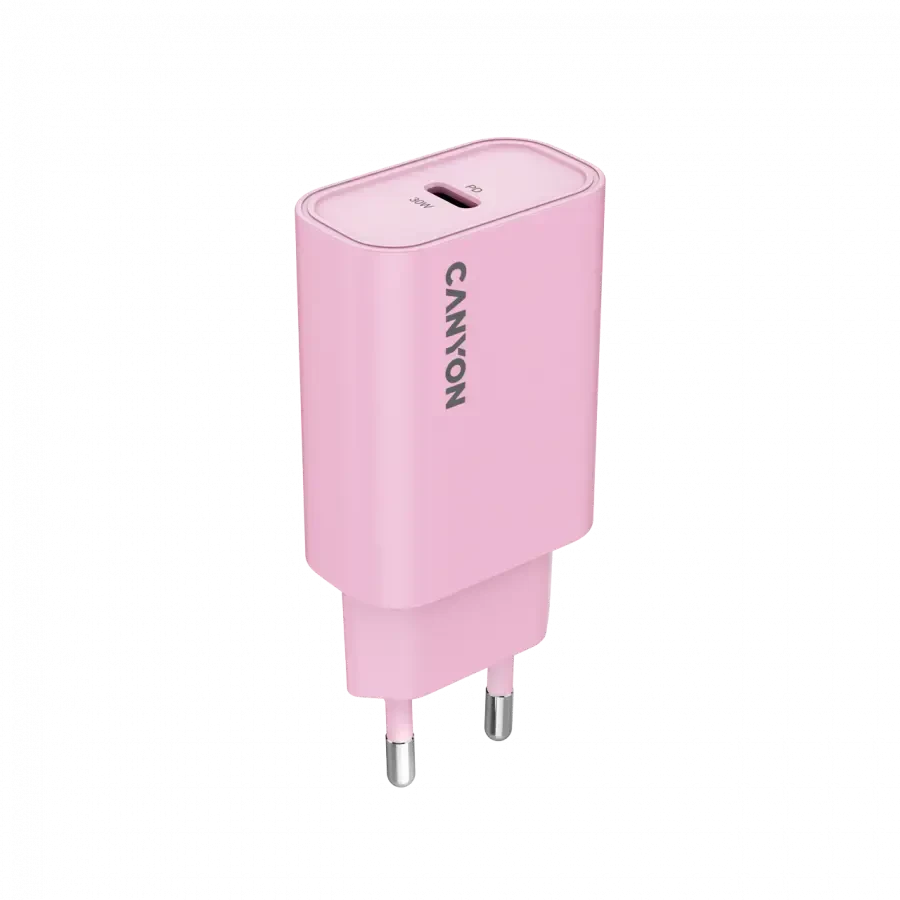 CANYON įkroviklis OnCharge 30CL Max Power 30W 1xPD EU Rožinė