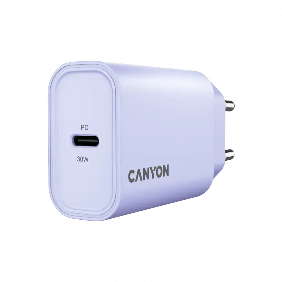CANYON įkroviklis OnCharge 30CL Max Power 30W 1xPD EU Violetinė