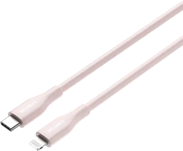 CANYON kabelis CLNM60 C-L 60W MFI 1m Silicon Rožinė