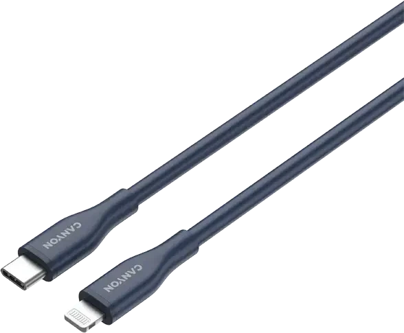 CANYON kabelis CLNM60 C-L 60W MFI 1m Silicon Mėlyna