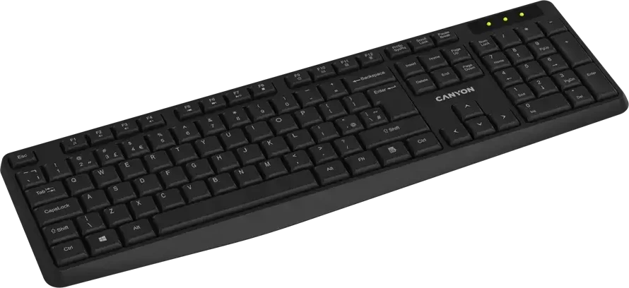 CANYON klaviatūra KB-W01 belaidė juoda