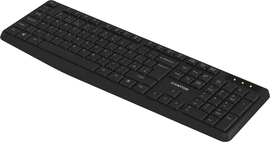 CANYON klaviatūra KB-W01 belaidė juoda