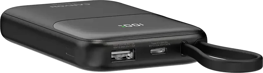 CANYON maitinimo blokas OnPower 101 įmontuotas kabelis 10000 mAh PD22.5W juodas