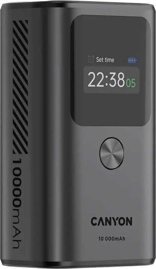 CANYON maitinimo blokas OnPower 130 TFT 10000 mAh PD30W tamsiai pilkas
