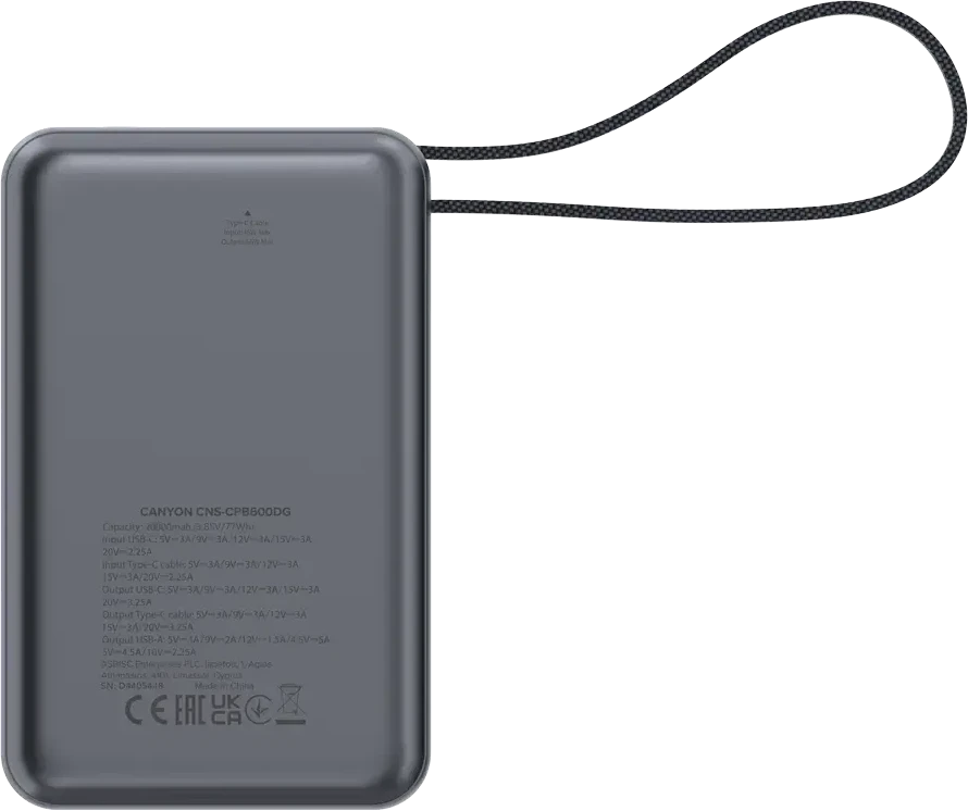 Nešiojamas įkroviklis Canyon Power Bank OnPower PB-600