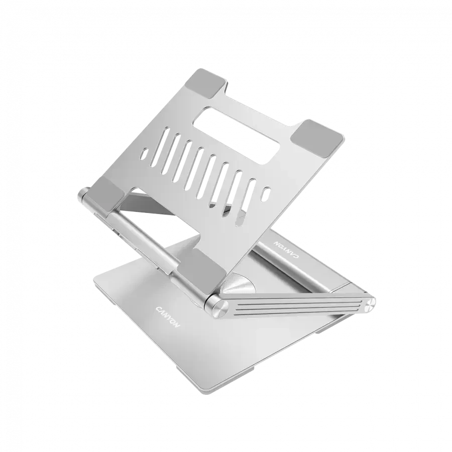 Canyon Nešiojamas kompiuterio stovas su šakotuvu, TYPE C F į HDMI2.0+2USB3.0+USBC3.0+RJ45+PD, TYEP C - C kabelis 1m baltas su Emark: HUSB332A, Medžiaga: Aliuminio korpusas+ABS+PS, Dydis: 245x240x27.2+/-0.3mm, Svoris: 1304g