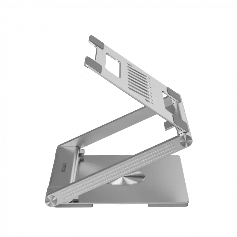 Canyon Nešiojamas kompiuterio stovas su šakotuvu, TYPE C F į HDMI2.0+2USB3.0+USBC3.0+RJ45+PD, TYEP C - C kabelis 1m baltas su Emark: HUSB332A, Medžiaga: Aliuminio korpusas+ABS+PS, Dydis: 245x240x27.2+/-0.3mm, Svoris: 1304g