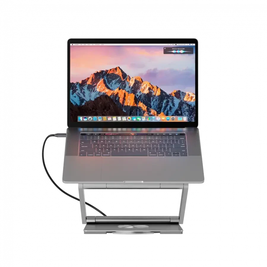 Canyon Nešiojamas kompiuterio stovas su šakotuvu, TYPE C F į HDMI2.0+2USB3.0+USBC3.0+RJ45+PD, TYEP C - C kabelis 1m baltas su Emark: HUSB332A, Medžiaga: Aliuminio korpusas+ABS+PS, Dydis: 245x240x27.2+/-0.3mm, Svoris: 1304g