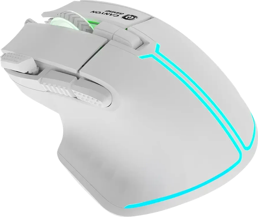 CANYON pelė Fortnax GM-636 RGB 9 mygtukų su laidu balta
