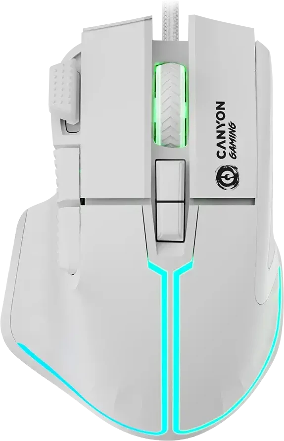 CANYON pelė Fortnax GM-636 RGB 9 mygtukų su laidu balta