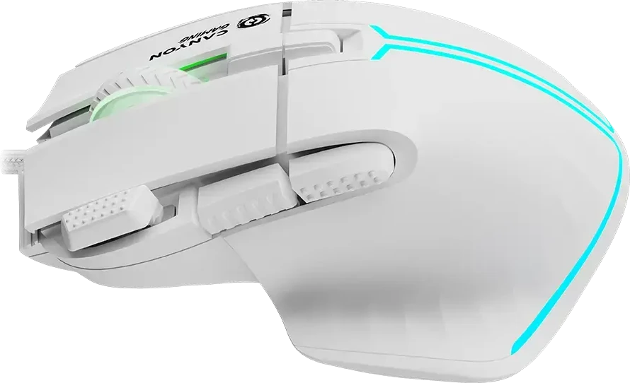 CANYON pelė Fortnax GM-636 RGB 9 mygtukų su laidu balta