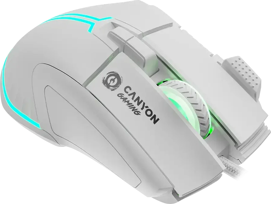 CANYON pelė Fortnax GM-636 RGB 9 mygtukų su laidu balta