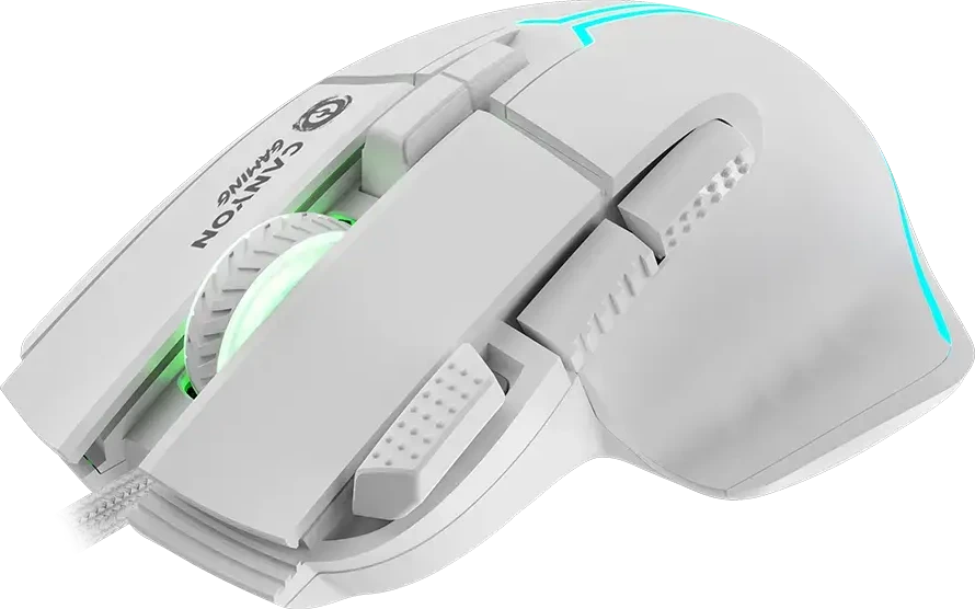 CANYON pelė Fortnax GM-636 RGB 9 mygtukų su laidu balta